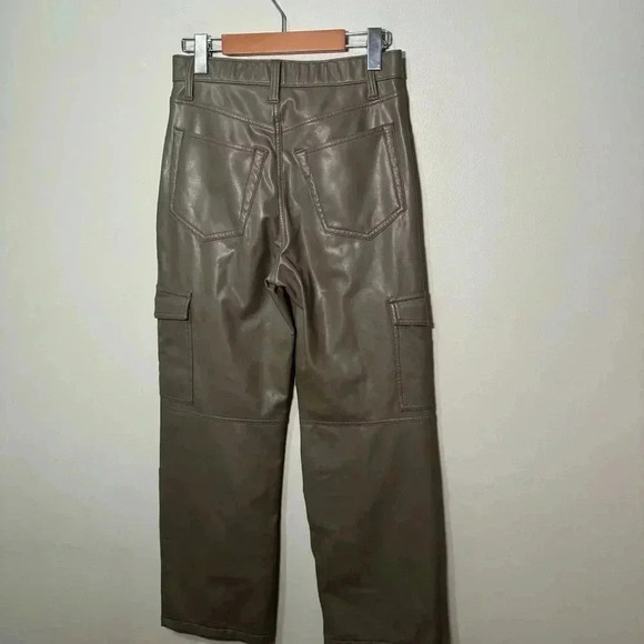 Women's Abercrombie & Fitch Pants & Jumpsuits Abercrombie Vegan Leather Cargo 27 - Picture 5 of 5